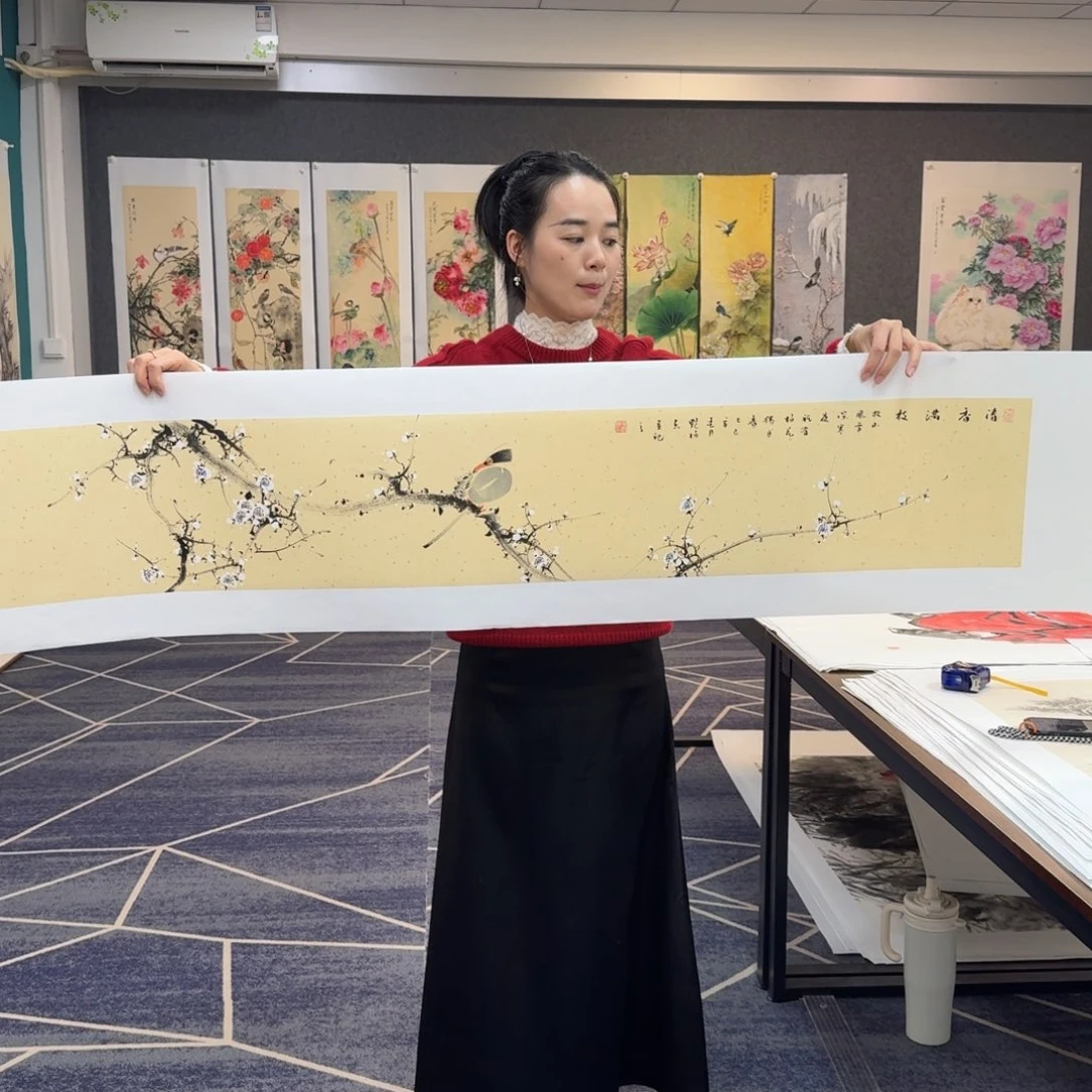 国画国画作品山水花鸟纯手绘