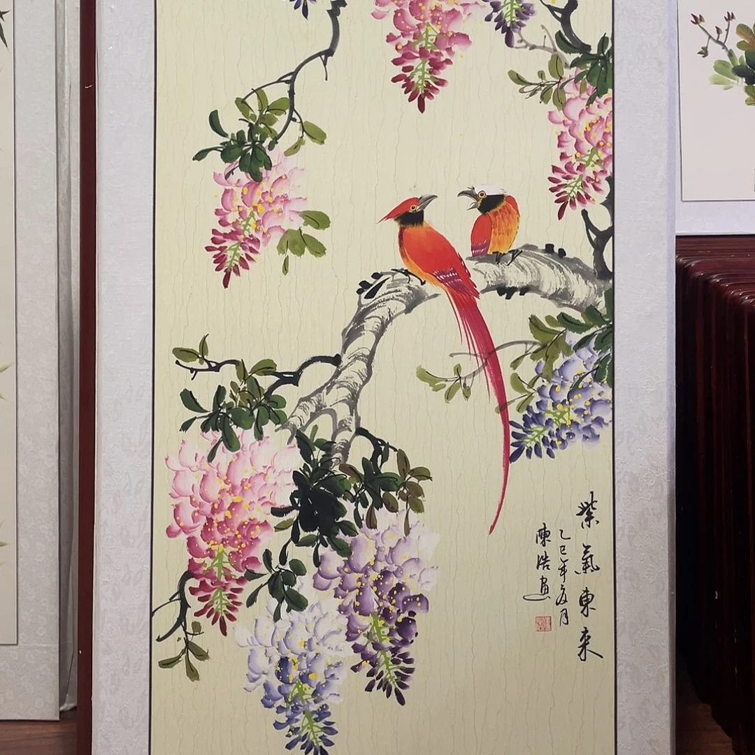 国画带框尺寸63*123厘米