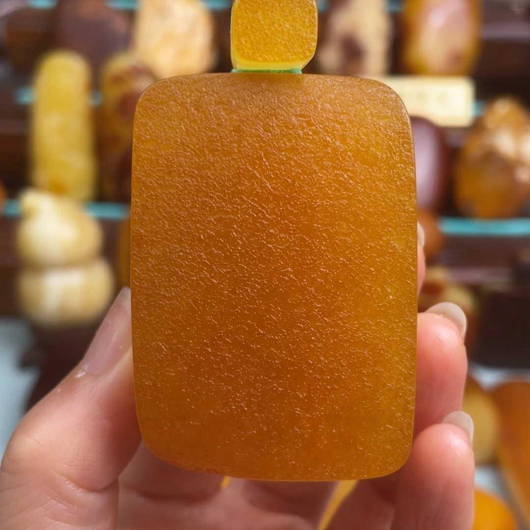 未镶嵌定制琥珀蜜蜡俄料牌子
