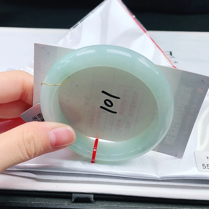 翡翠手镯未镶嵌缅甸天然a货手镯55
