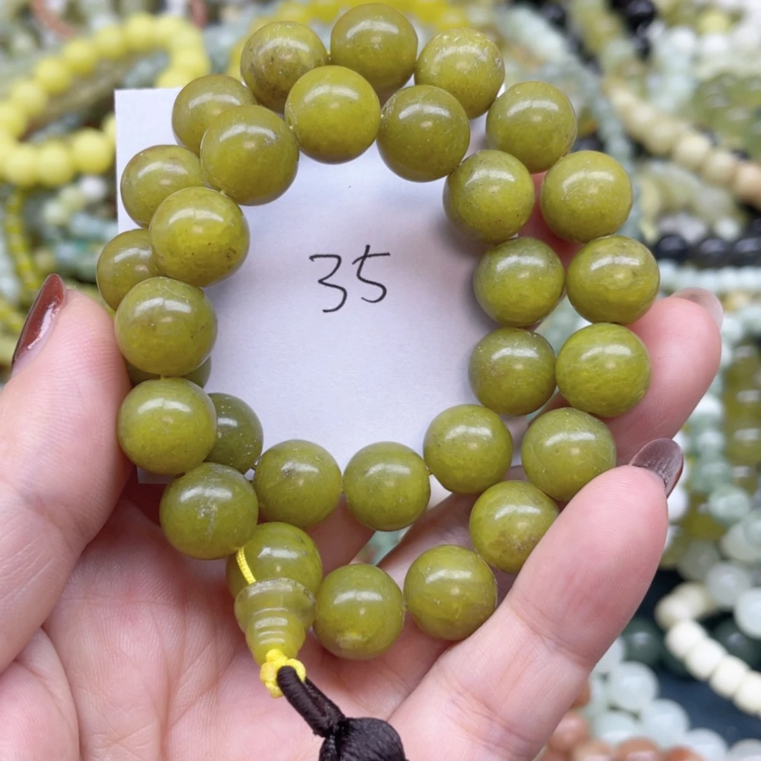 未镶嵌蛇纹石玉手链