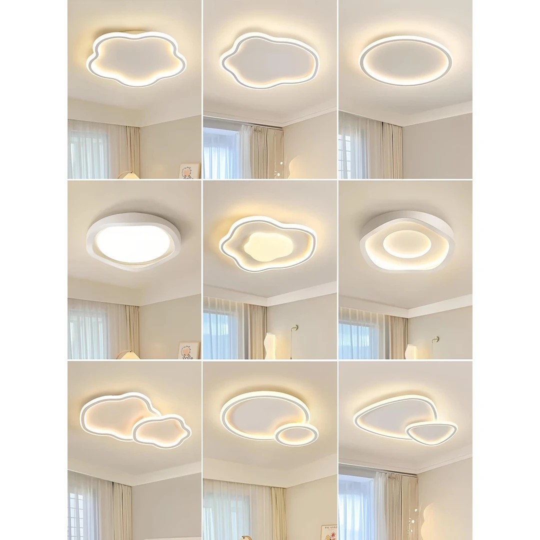 卧室灯吸顶灯现代简约餐厅灯具极简云朵灯北欧儿童房间主卧灯J263