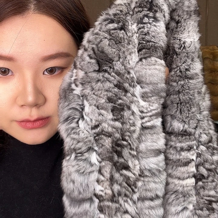 貂毛龙猫编织围巾