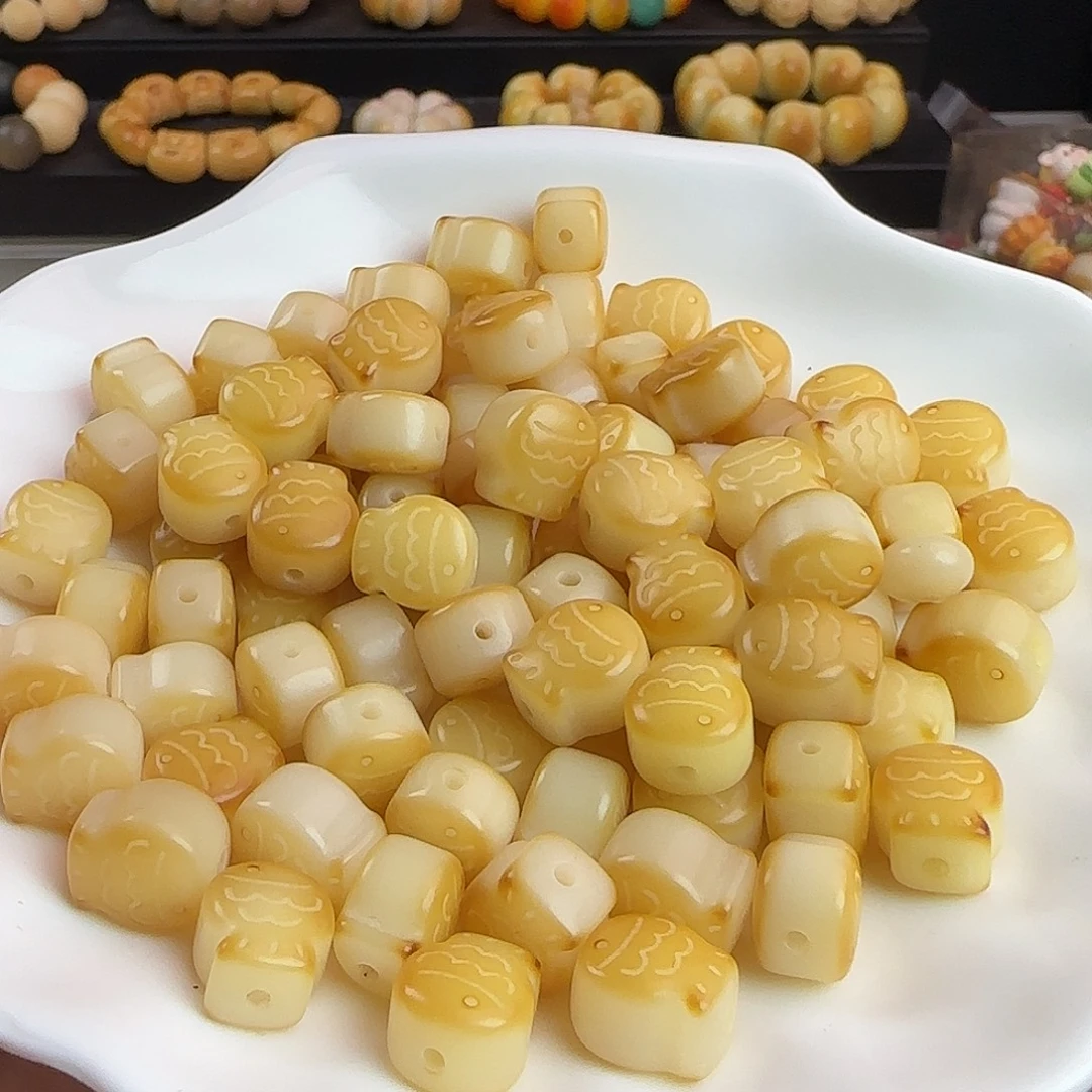 手串菩提根/象牙果卡13炭烤鱼饼100颗批发