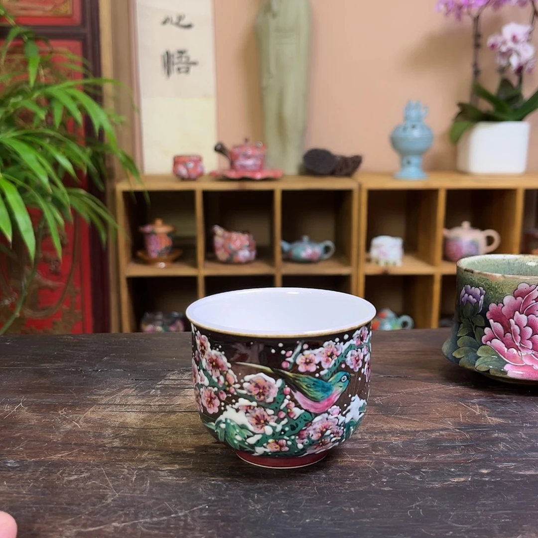 柴烧手工手绘陶瓷