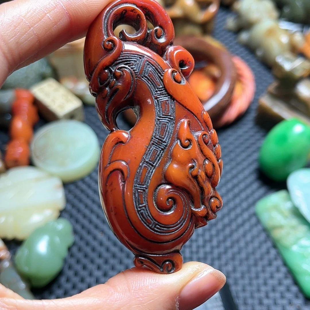 白玉菩提吊坠摆件