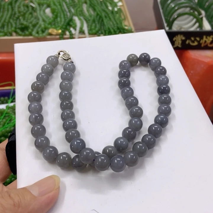 【闪购商品】和田玉（碧玉）银S925镶嵌颈饰11
