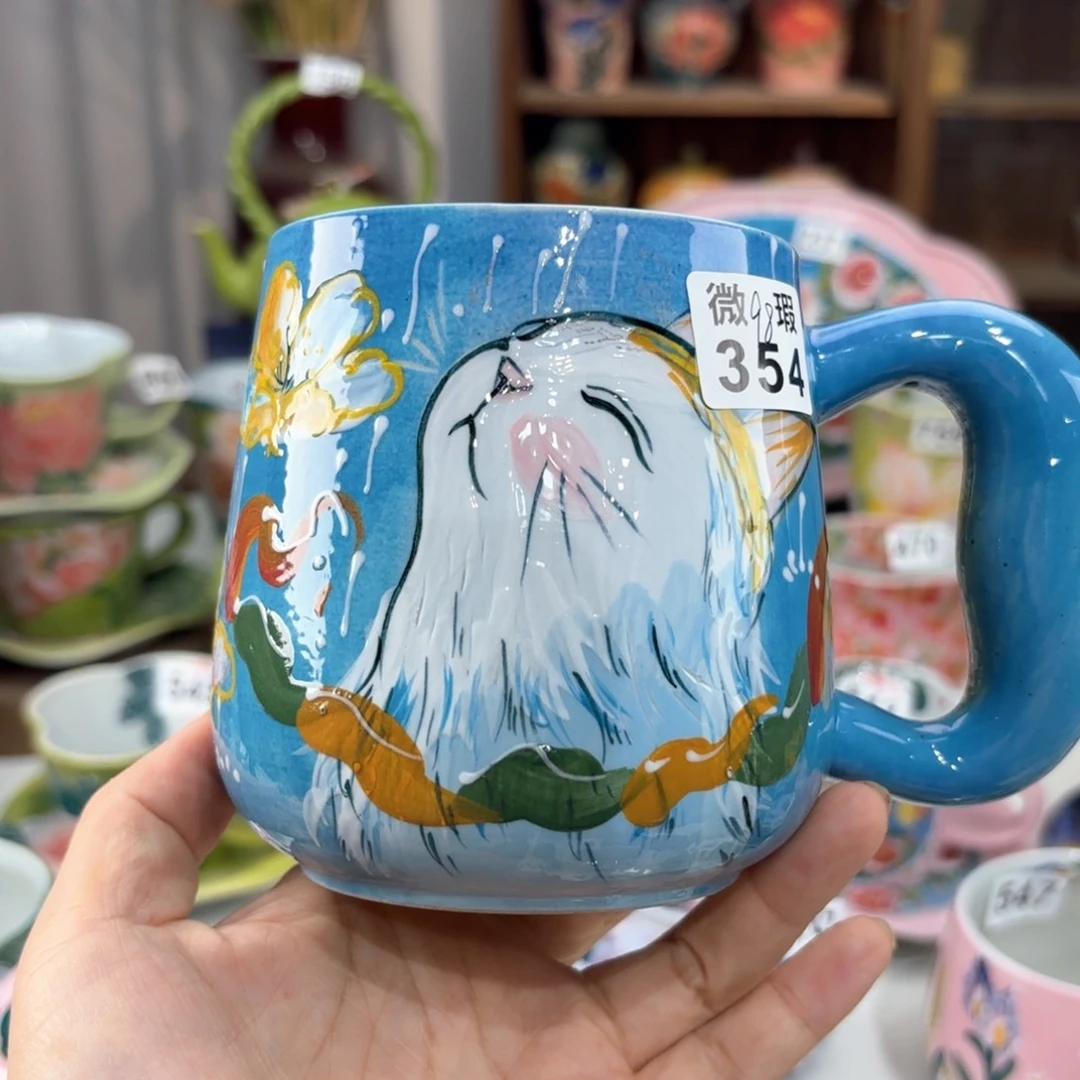 景德镇手绘高温釉下彩陶瓷茶具