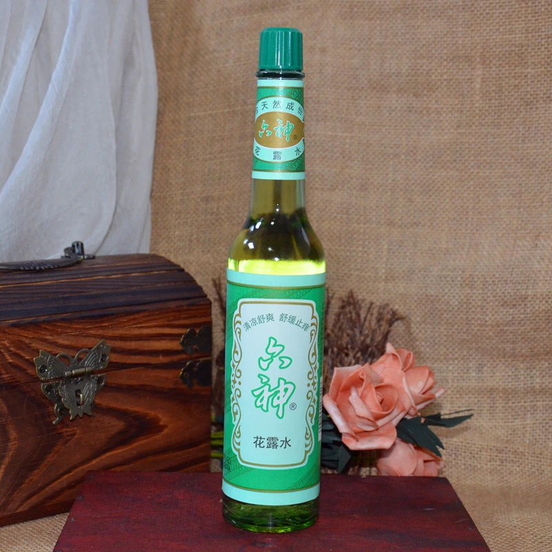 老国货六神经典花露水195ml 大瓶老式玻璃瓶送喷壶香薰棒