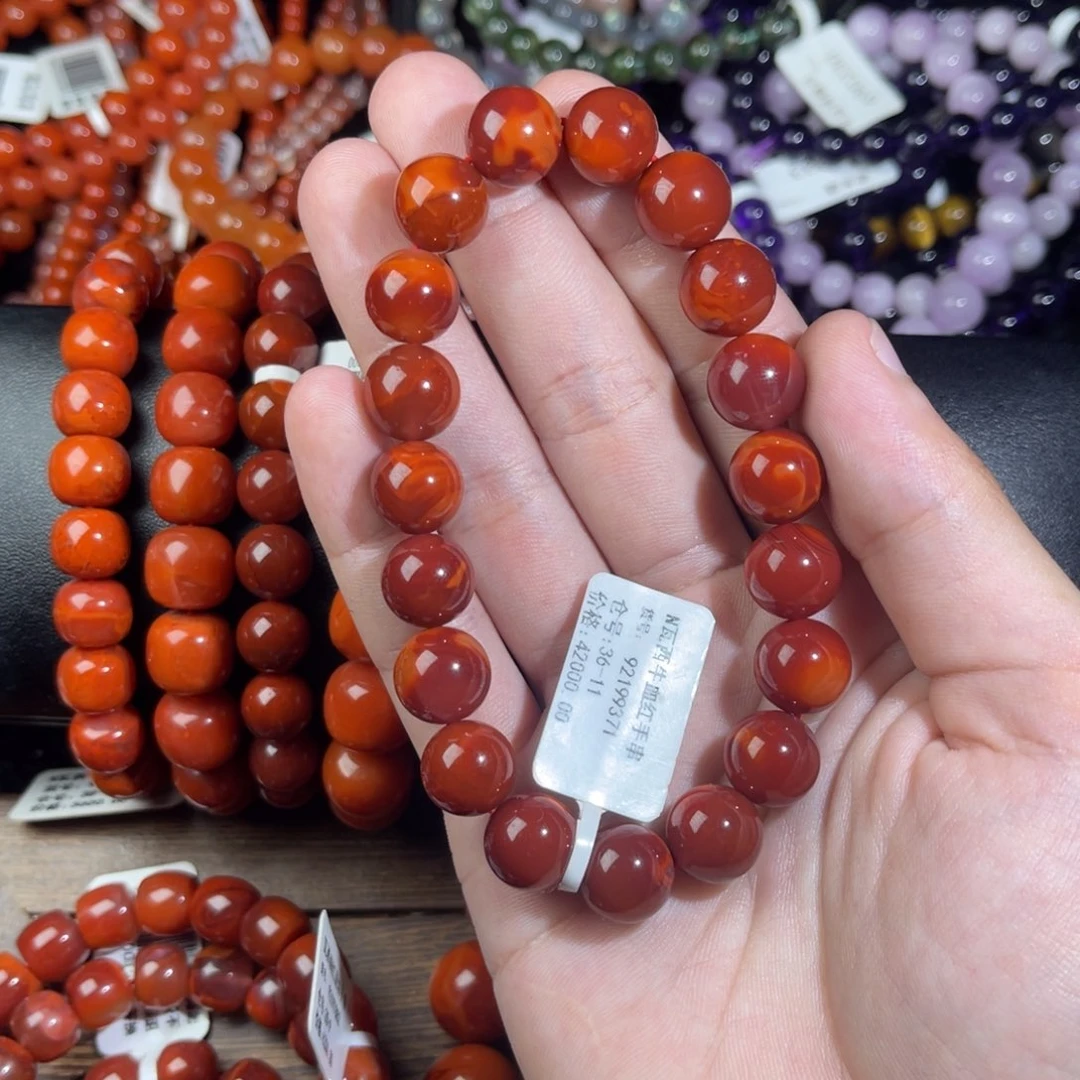 手链未镶嵌南红玛瑙发***呆
