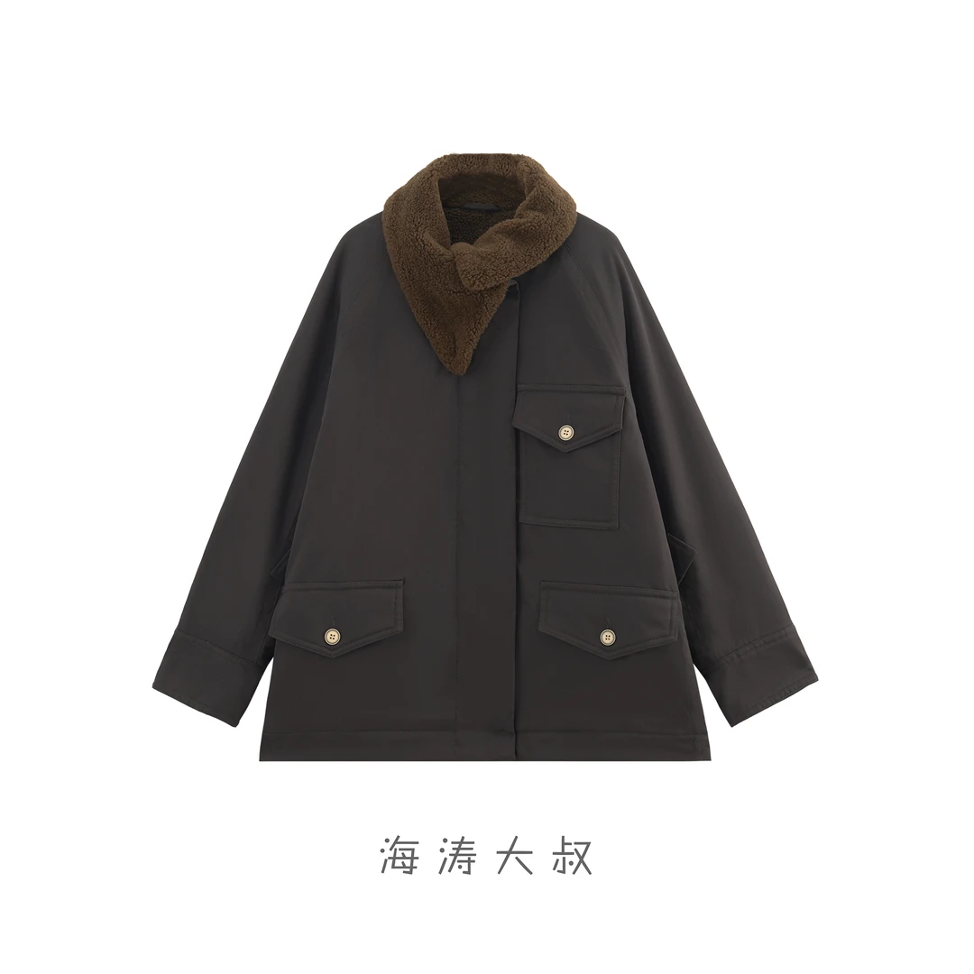 【海涛大叔】「温柔陷阱」复古工装羊羔毛外套