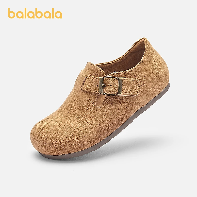 巴拉巴拉童鞋女童勃肯鞋2025新款春秋公主鞋潮流软底鞋子复古时尚