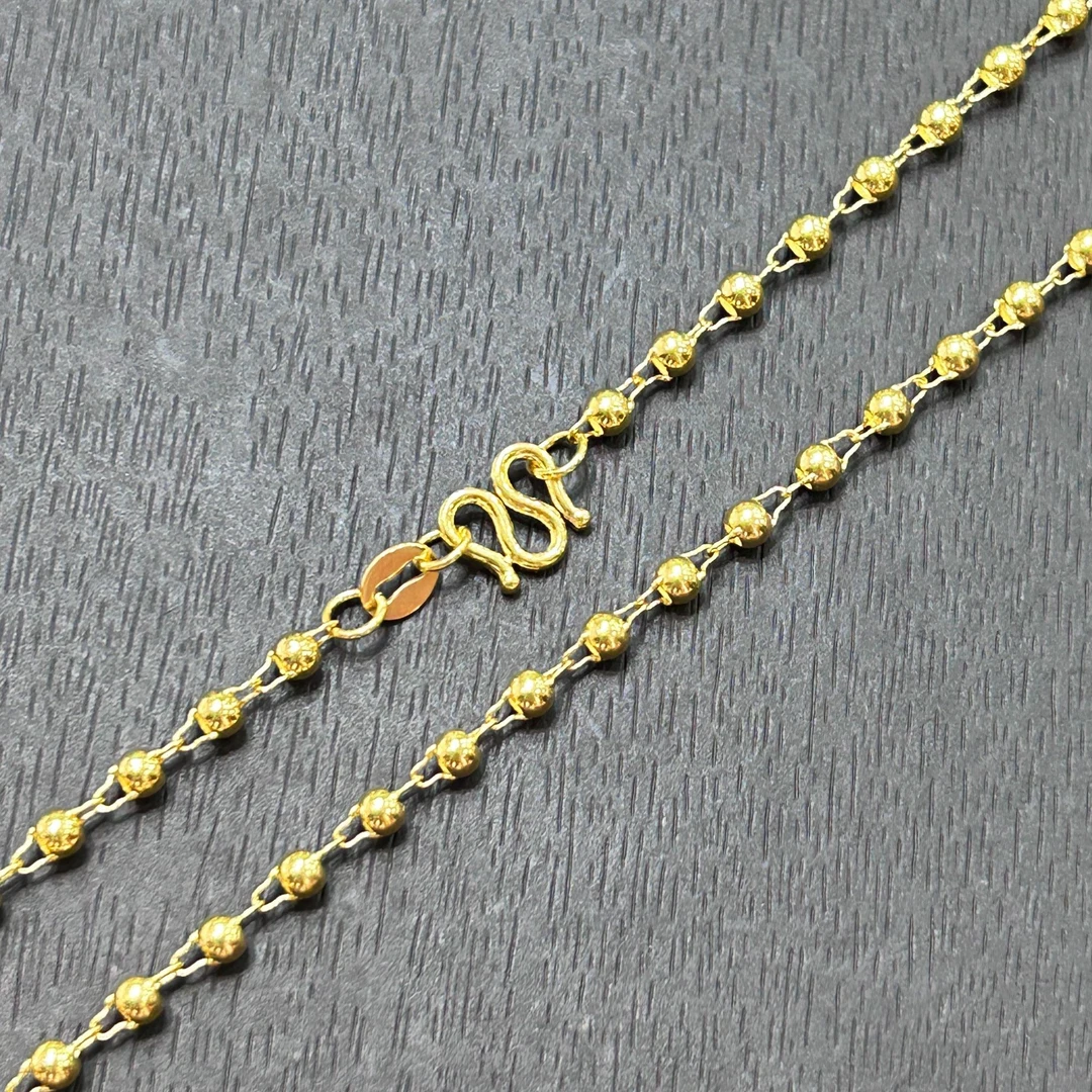 【店长专享】珠珠(45长)足金999投资金攒黄金ZBHJX019克重多退少补