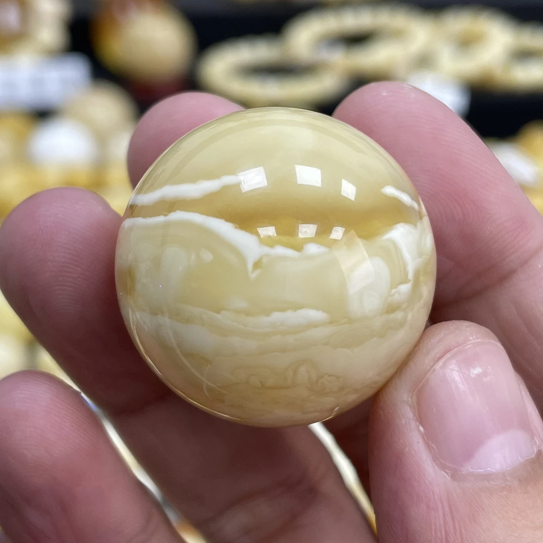 魔梵珠宝｜29mm俄料琥珀蜜浓蜡妖花虎皮千层大锁骨 微瑕