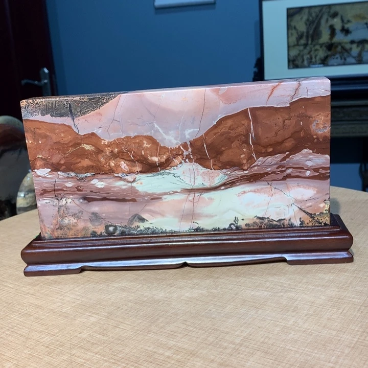 广西国画石摆件，观赏收藏