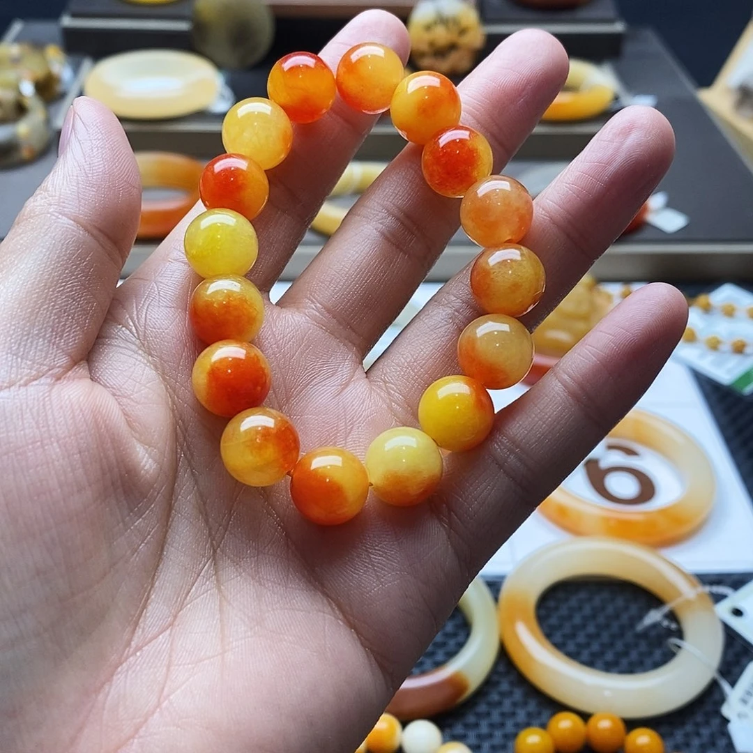 石英质玉（黄龙玉）未镶嵌手镯