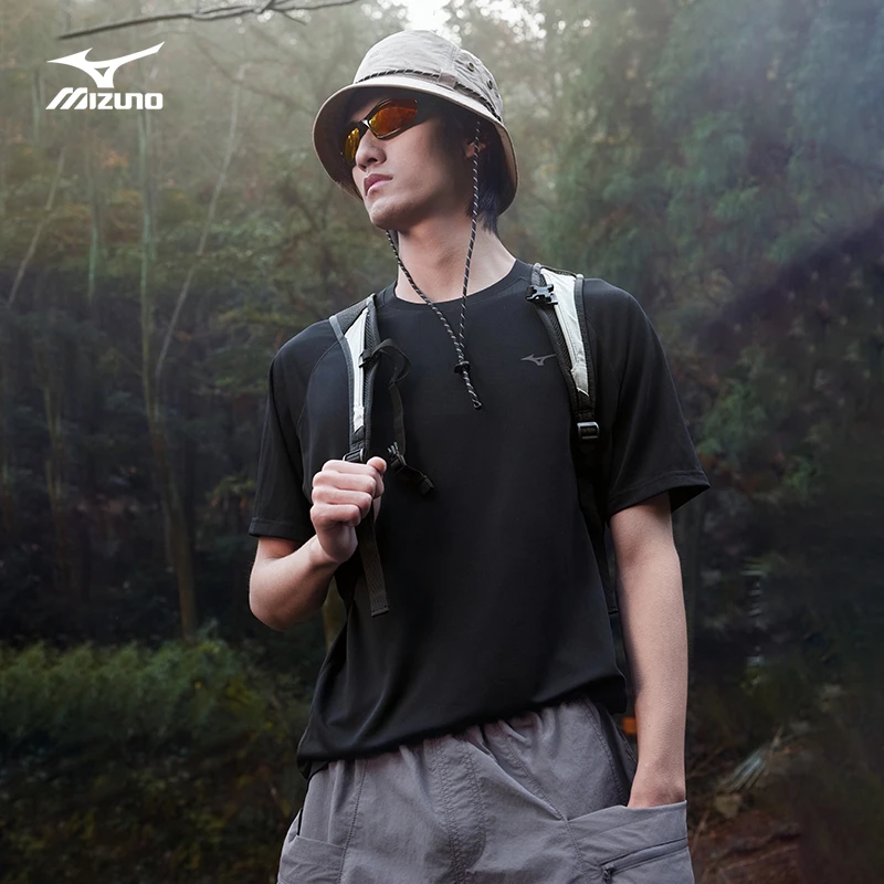 Mizuno/美津浓夏季凉感透气吸湿速干休闲运动健身圆领T恤K2CA53Y5