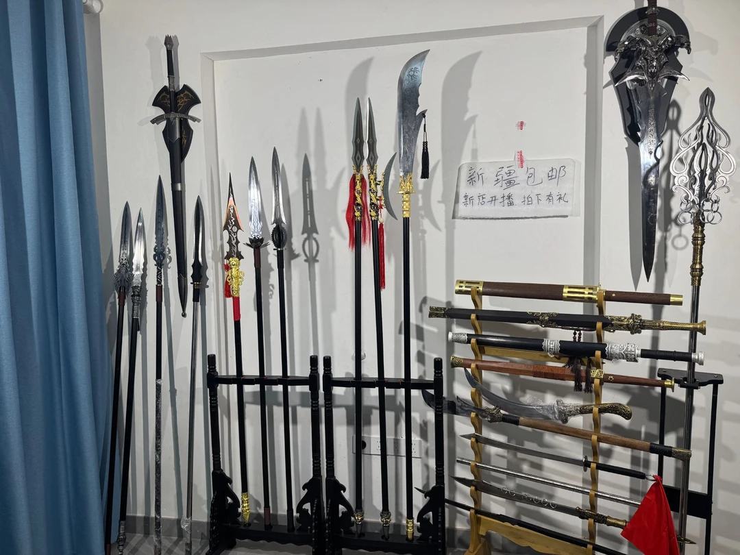 龙泉兵器复古锻打关公刀龙胆赵云枪九环大刀武术练习冷兵器未开刃