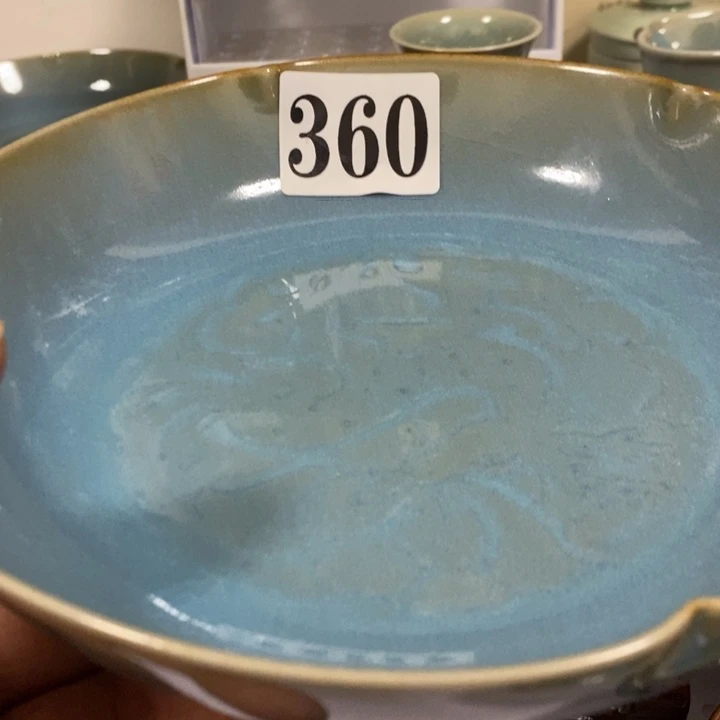 收***隅瓷盘-级品原矿釉原产地汝瓷