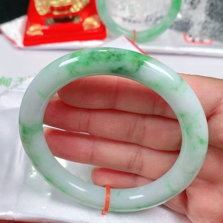 未镶嵌手镯翡翠   编号0228 圆条56+