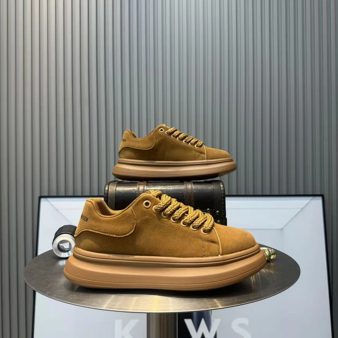 单鞋男士休闲鞋秋季时尚休闲鞋增高低帮运动通勤风鞋子厚底春季