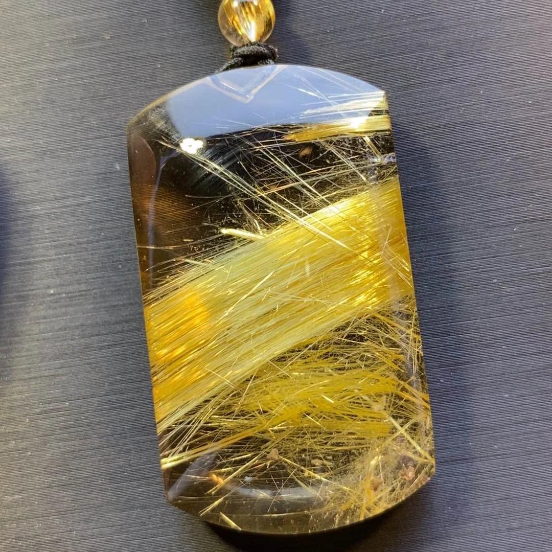 未镶嵌颈饰水晶发晶无事牌