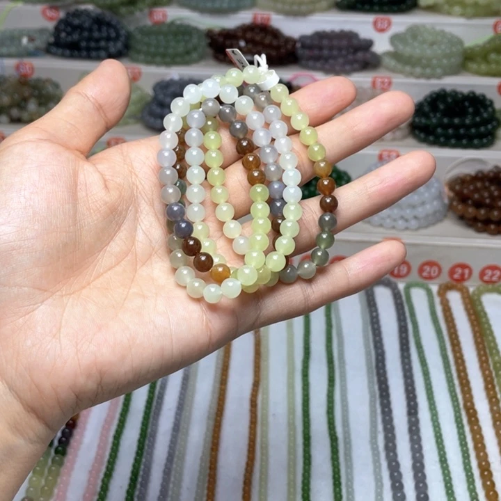 和田玉未镶嵌颈饰6mmW