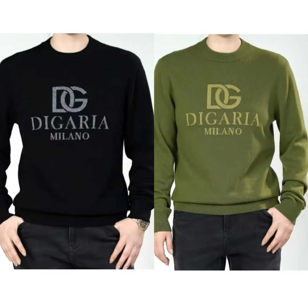 M225   DG迪噶雅新款男士高奢时尚休闲圆领羊毛羊绒衫