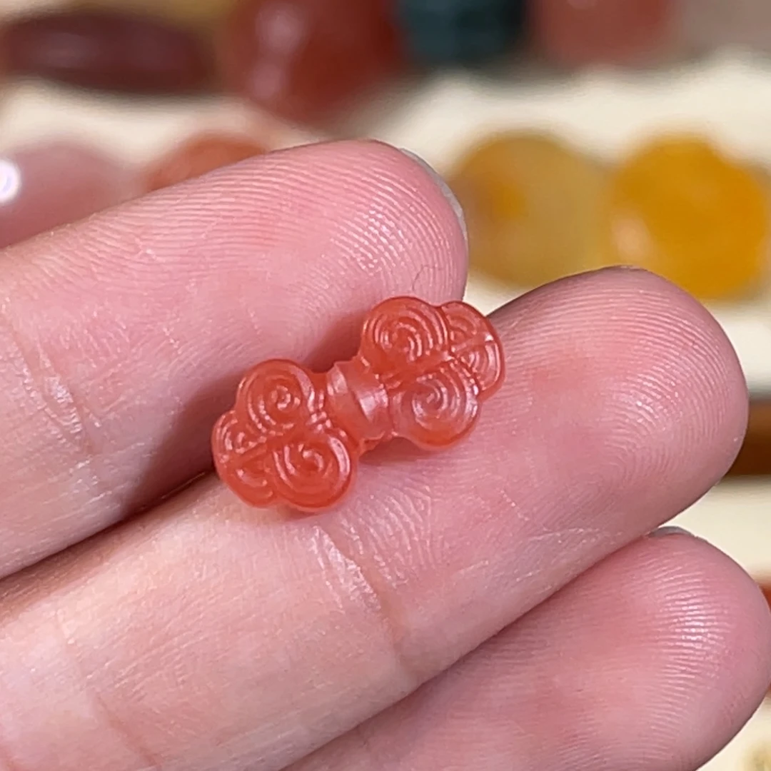 南红玛瑙未镶嵌金刚杵7.1x4.3x13.8mm不退换