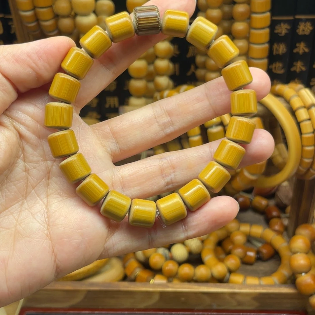 被***我1.0实心玉竹高抛手串不上油