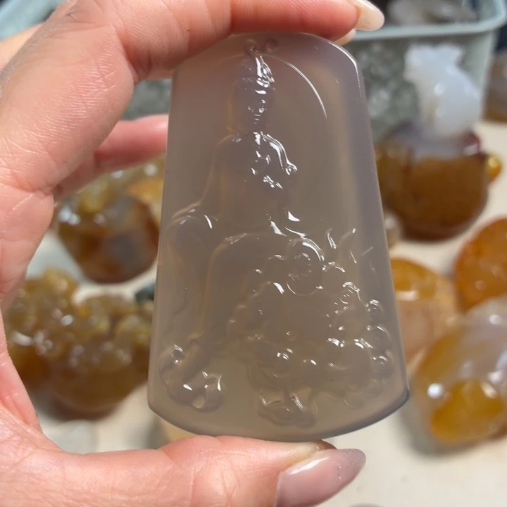 玛瑙/玉髓未镶嵌吊坠(不含链)