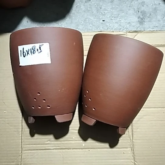 紫砂红泥三角两个