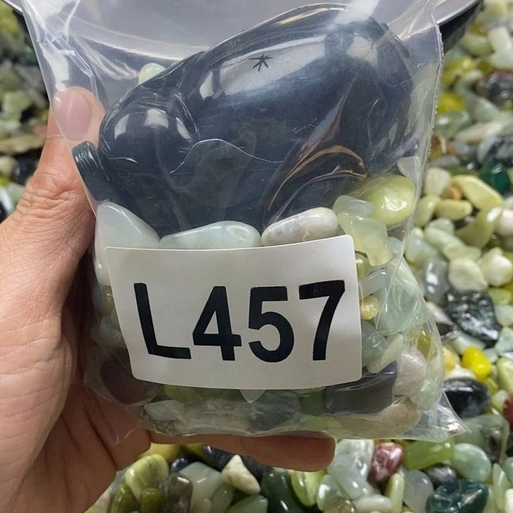 蛇纹石玉鱼缸石未镶嵌