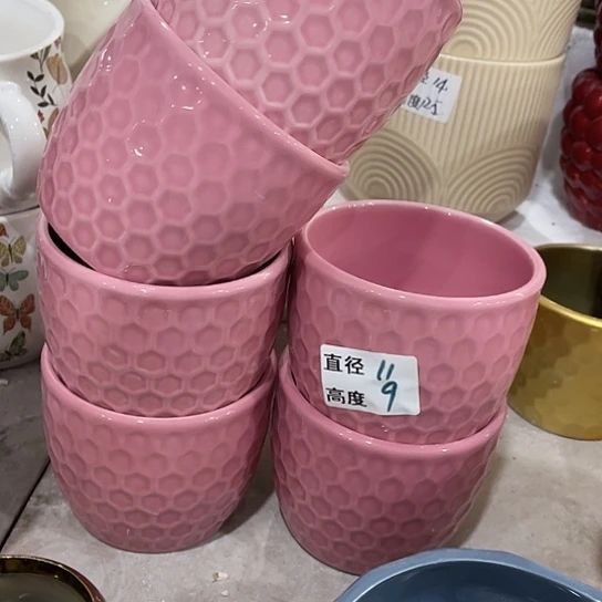 多肉绿植陶瓷花盆9.9包邮，有孔