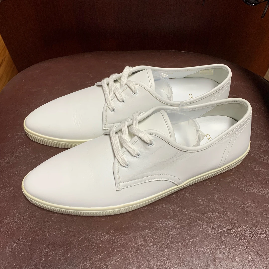 99新  鞋CELINE 赛琳白色全皮 皮鞋 41码 成色很新