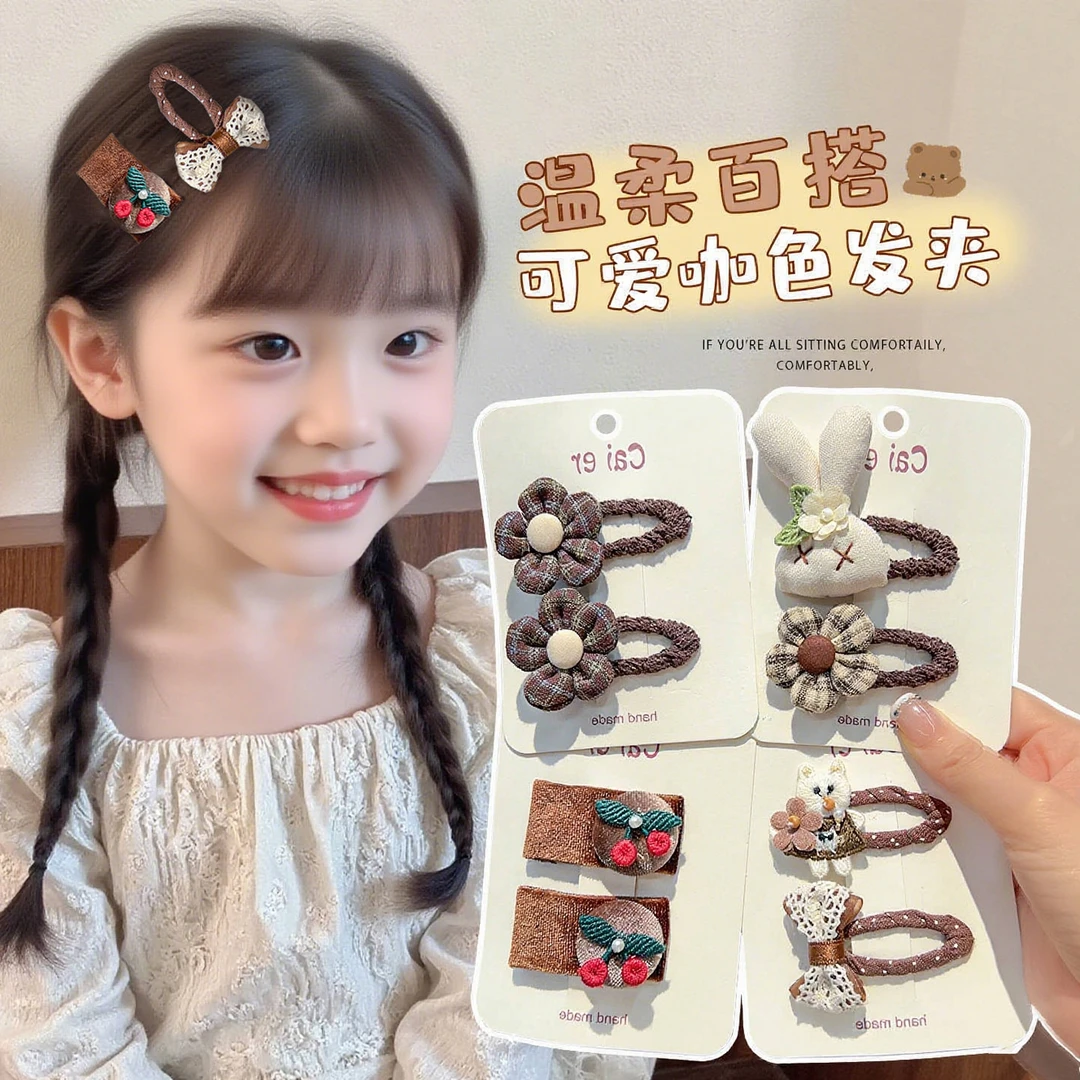 秋冬儿童发卡头饰女孩甜美卡通发夹女童碎发夹宝宝不伤发夹子发饰