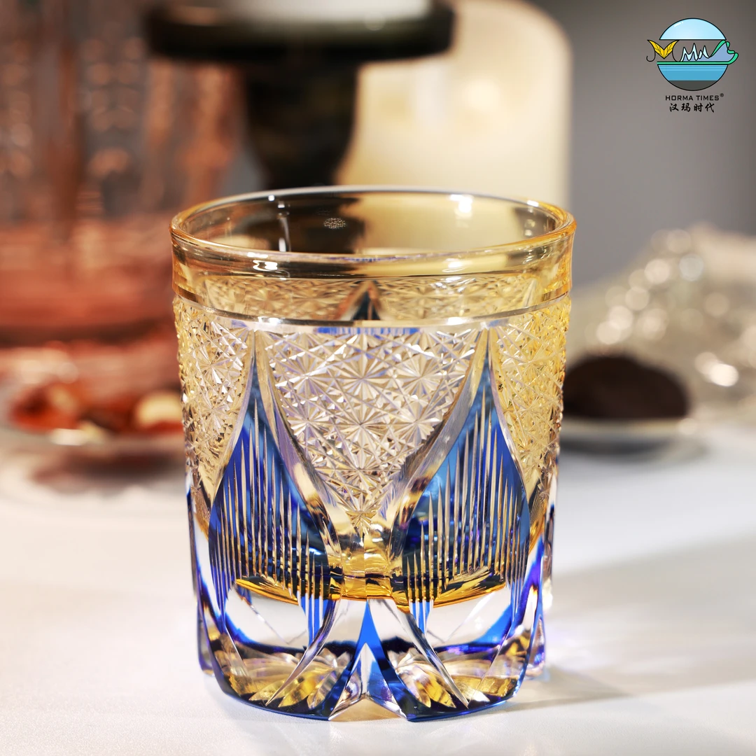 HORMATIMES/汉玛时代金菊烈焰手工轻奢家用创意洋酒威士忌杯