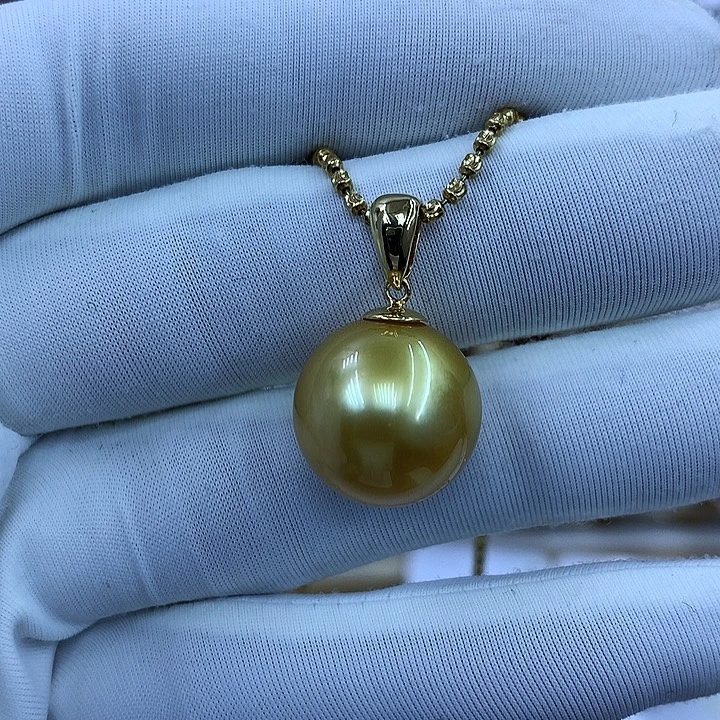 吊坠(不含链)海水珍珠18K金镶嵌