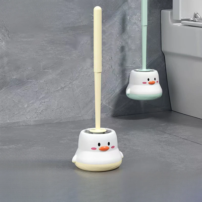 卡通长柄卫生间家用卫生间坐便器洁厕刷子免打孔无死角马桶刷套装