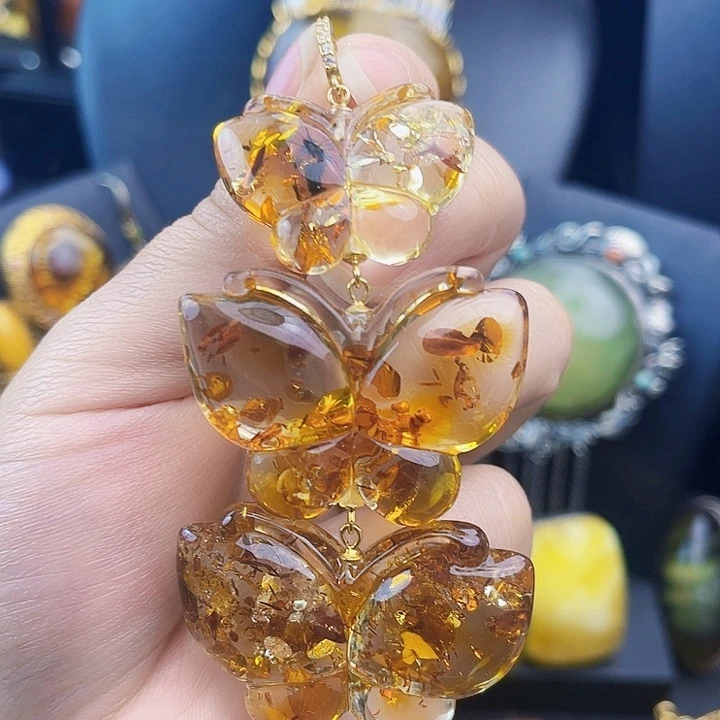 琥珀银S925镶嵌裸石