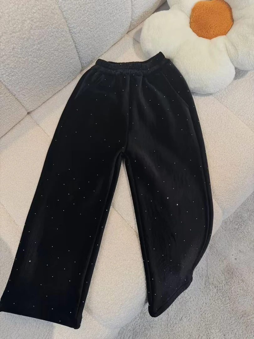 满天星‘ 女童冬季加绒直筒裤腿长有型休闲裤SSD0210K