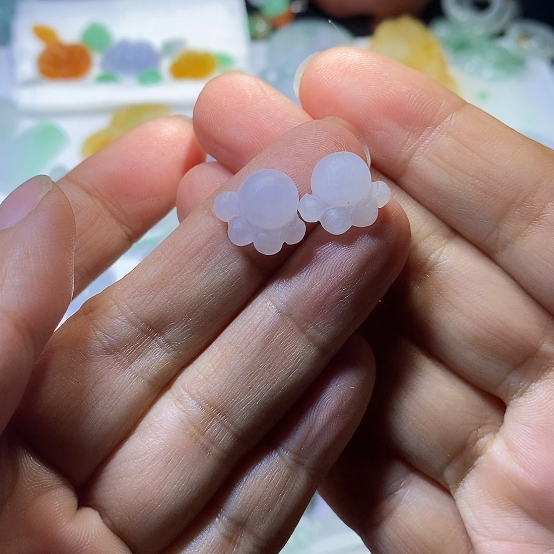 定制翡翠未镶嵌一对
