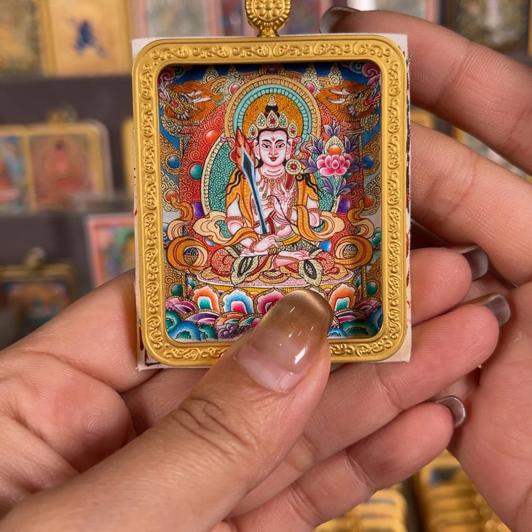 吊坠虚空藏青海热贡唐卡