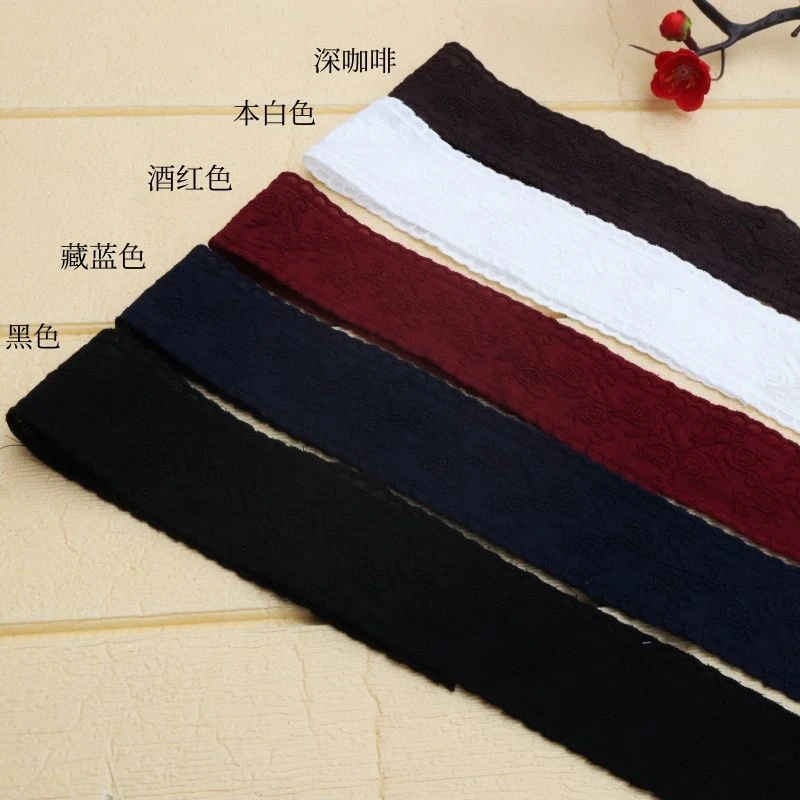 4.5厘米宽彩色纯棉刺绣花边用于衣服裙子手工diy下摆装饰