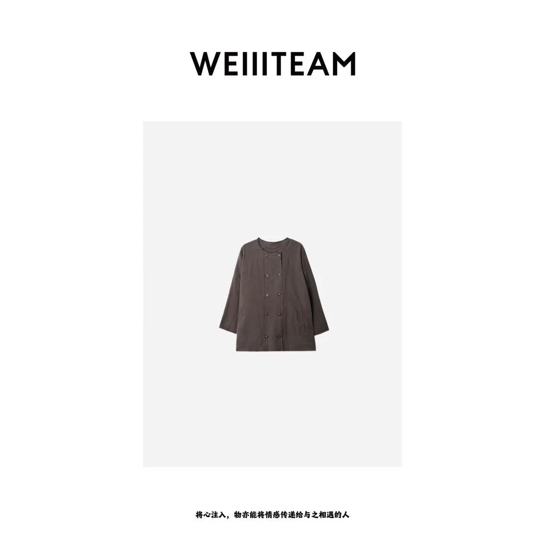 WEIIITEAM “巴恩风复古棕” 纯亚麻圆领外套  865044