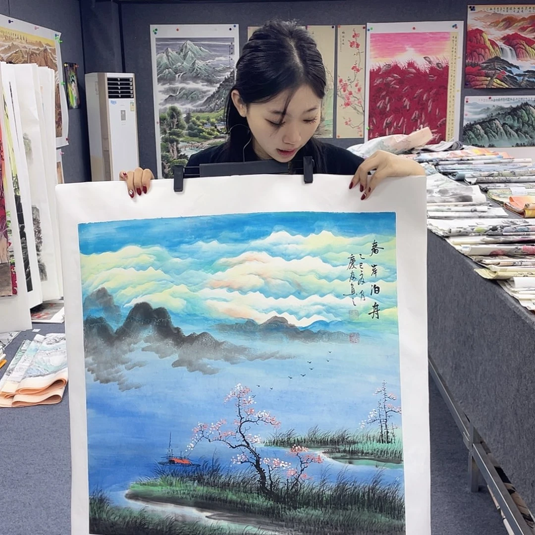 国画作品小姐姐放漏…