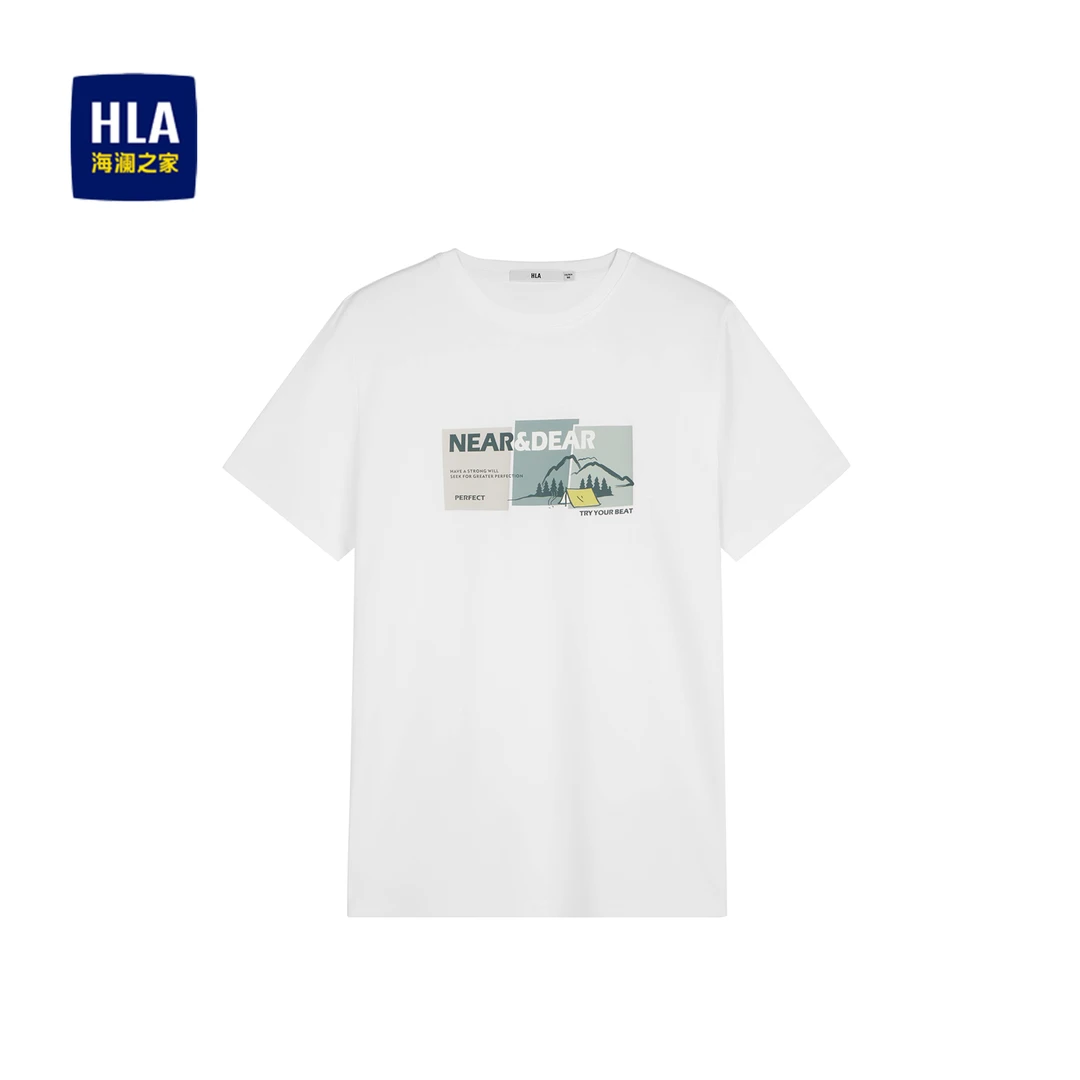 【大表姐专属】HLA/海澜之家经典圆领时尚舒适透气百搭