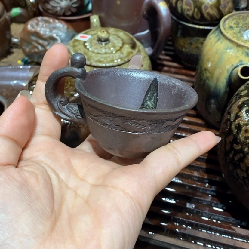 【闪购商品】茶壶紫砂怡***达孤品把杯