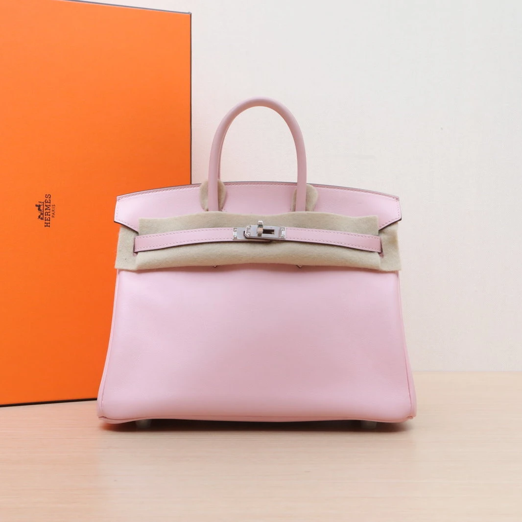 99新 Hermes/爱马仕 小花柳 Birkin 25 新樱花粉 Swift皮 Y刻