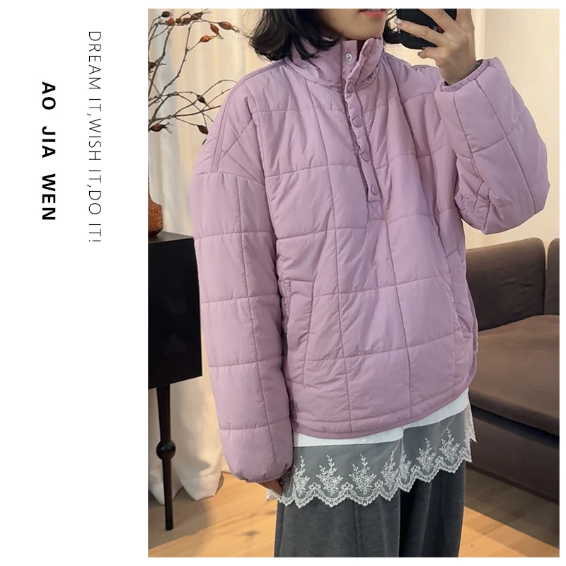 【佳文定制】棉服立领纽扣长袖上衣外套2478